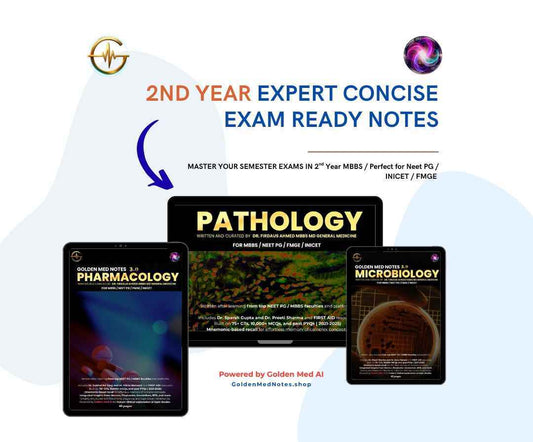 2nd Year MBBS Expert Concise Exam Ready Notes Bundle - GOLDEN MED NOTES