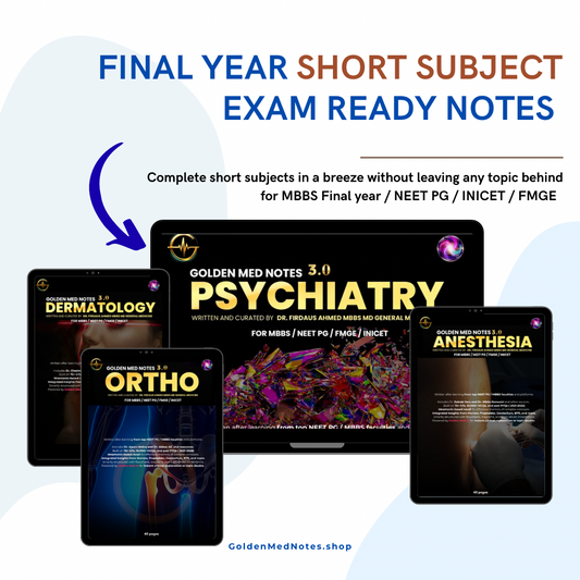 FINAL YEAR MBBS SHORT/MINOR SUBJECTS NOTES