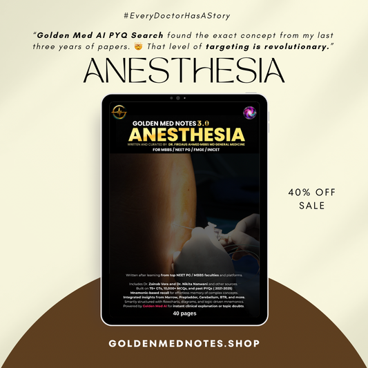 Anesthesia Golden Med Notes Edition 3.0