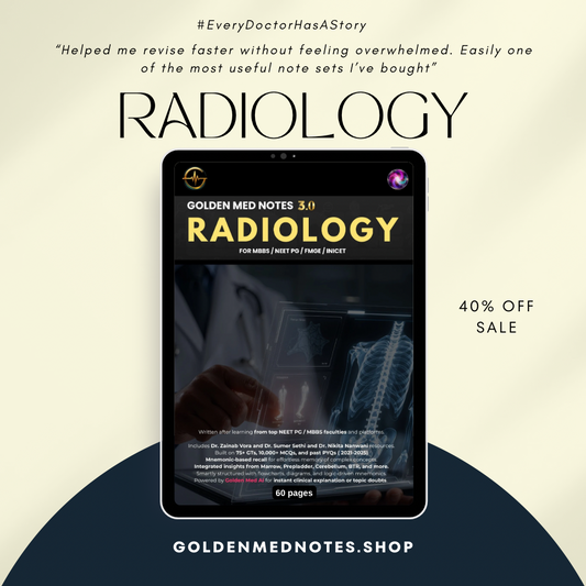 RADIOLOGY Golden Med Notes Edition 3.0