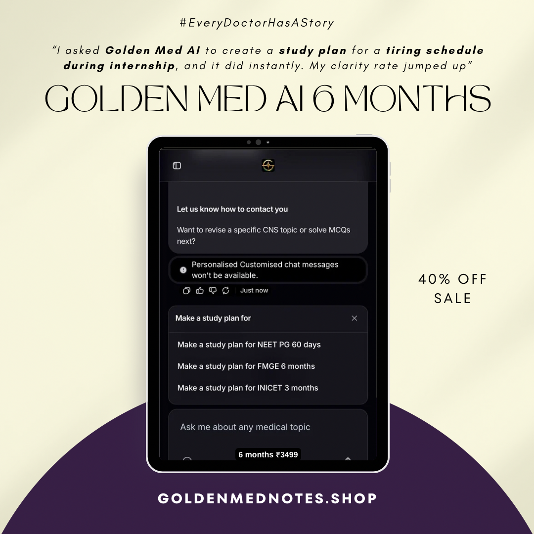 Golden Med AI 6-Monthly Subscription – ₹3499 / 6 months