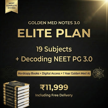 Golden Med AI Elite Plan 3.0 (19 subjects + DECODING NEET PG 3.0+ Golden Med AI MCQs)