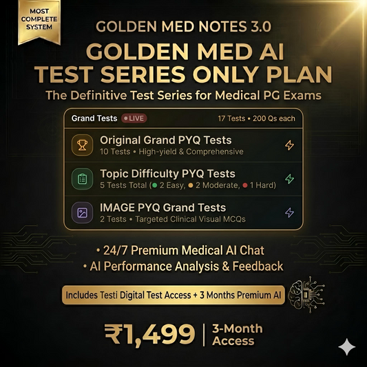Golden Med AI Test Series & GTs Only subscriptions
