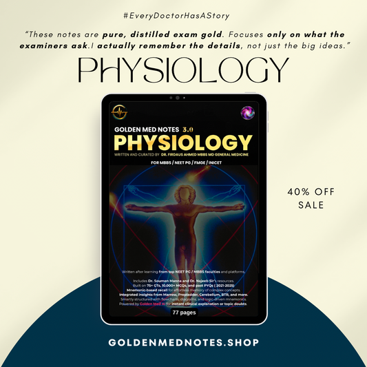 1ST YEAR MBBS BEGINNER CONCISE EXAM READY NOTES