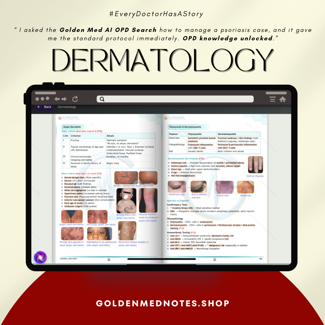 Dermatology Golden Med Notes Edition 3.0