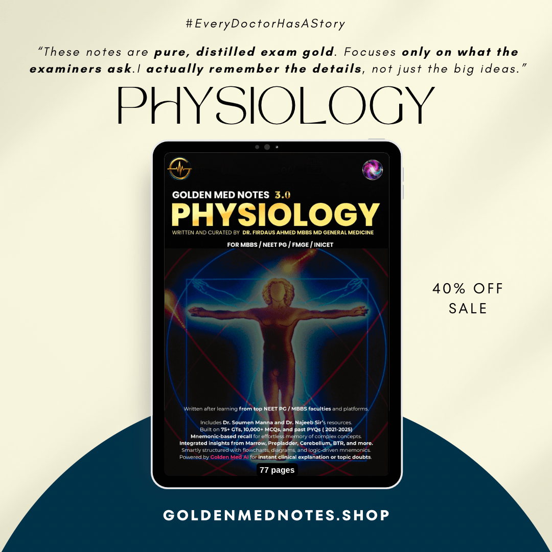 1ST YEAR MBBS BEGINNER CONCISE EXAM READY NOTES - GOLDEN MED NOTES