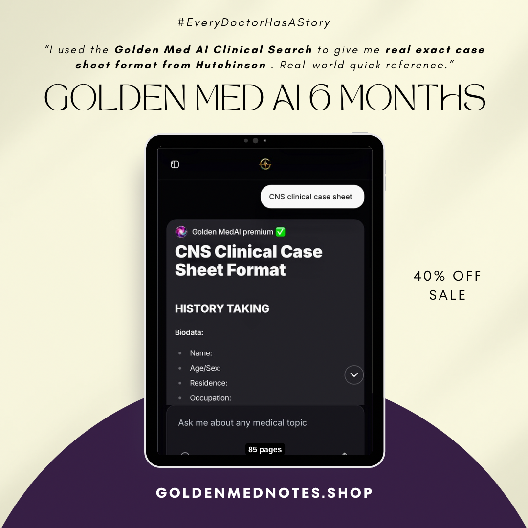 Golden Med AI 6-Monthly Subscription – ₹3499 / 6 months
