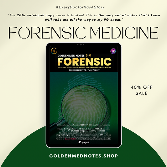 Forensic Medicine Golden Med Notes Edition 3.0