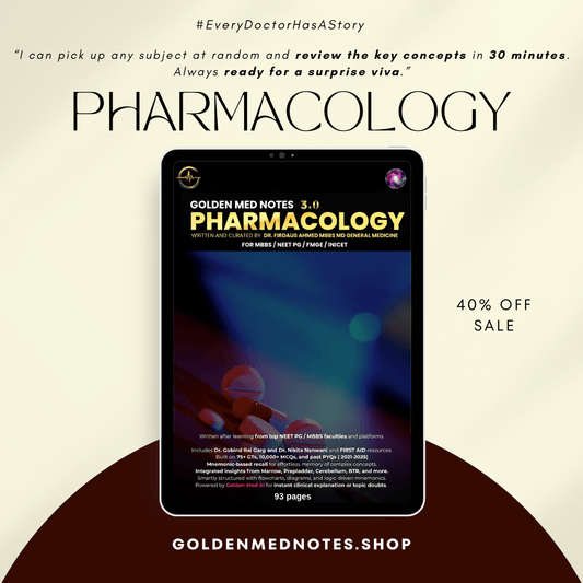 2nd Year MBBS Expert Concise Exam Ready Notes Bundle - GOLDEN MED NOTES