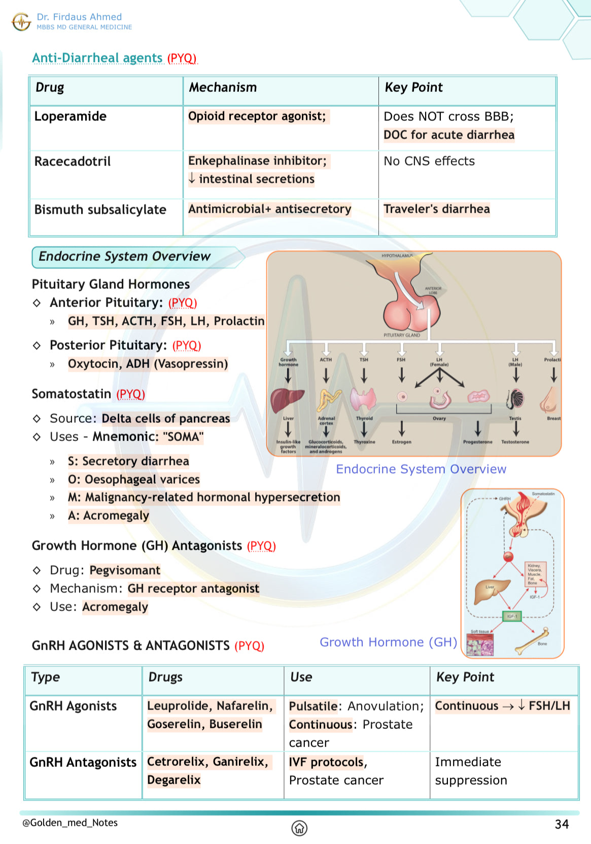 Pharmacology Golden Med Notes Edition 3.0