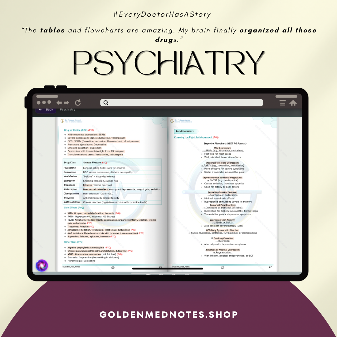 Psychiatry Golden Med Notes Edition 3.0