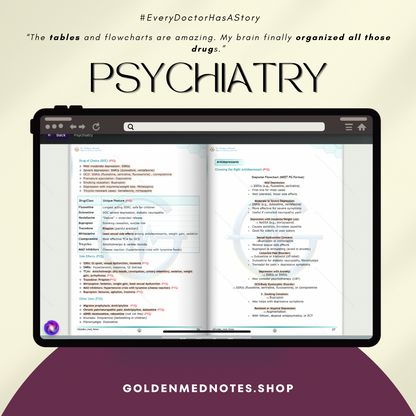 Psychiatry Golden Med Notes Edition 3.0