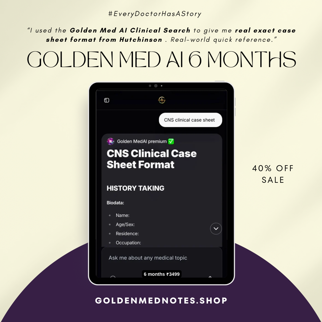 Golden Med AI 6-Monthly Subscription – ₹3499 / 6 months