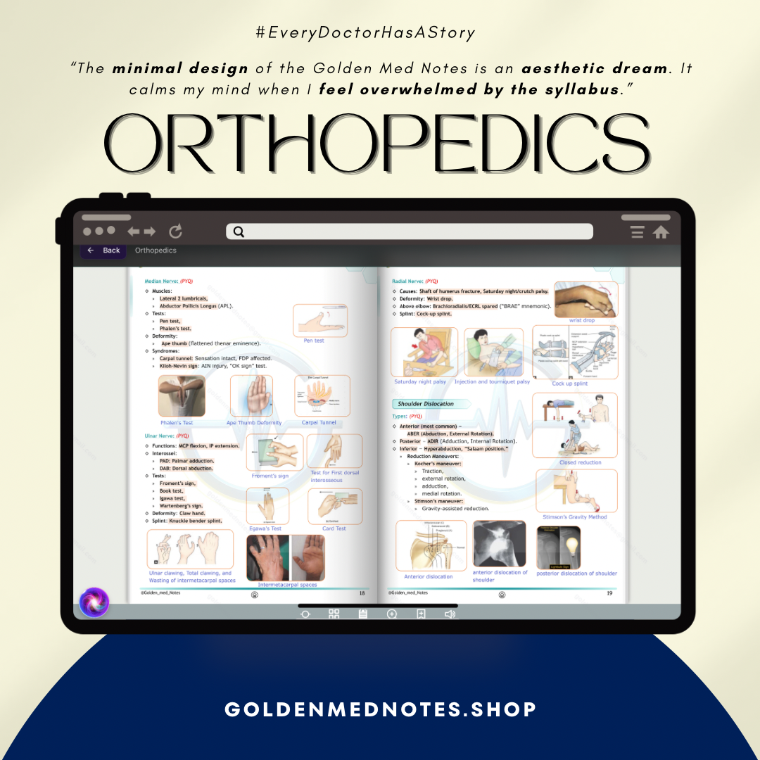 Orthopedics Golden Med Notes Edition 3.0