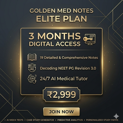 Golden Med AI Elite Plan 3.0 (19 subjects + DECODING NEET PG 3.0+ Golden Med AI MCQs & Tests)