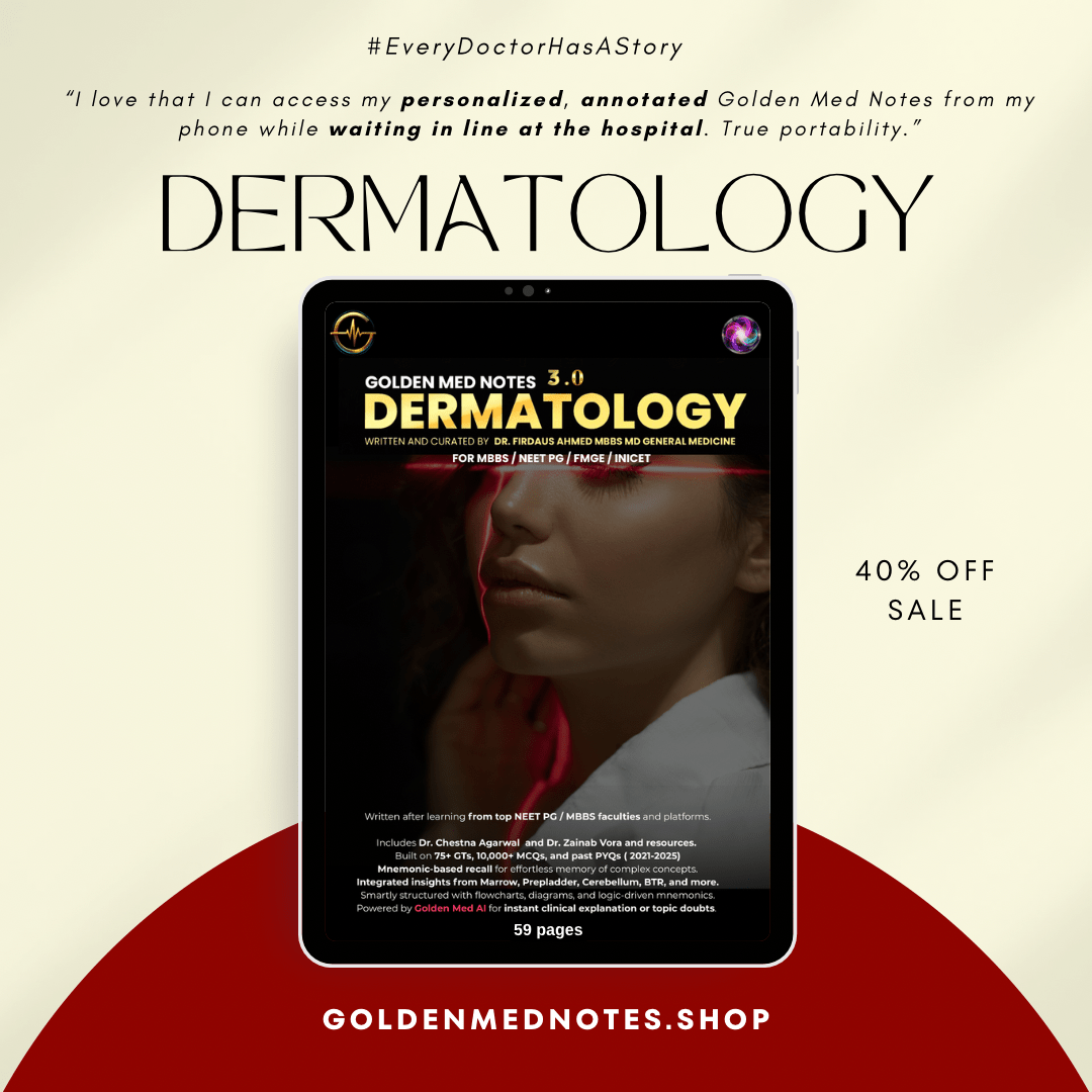 FINAL YEAR MBBS SHORT/MINOR SUBJECTS NOTES - GOLDEN MED NOTES