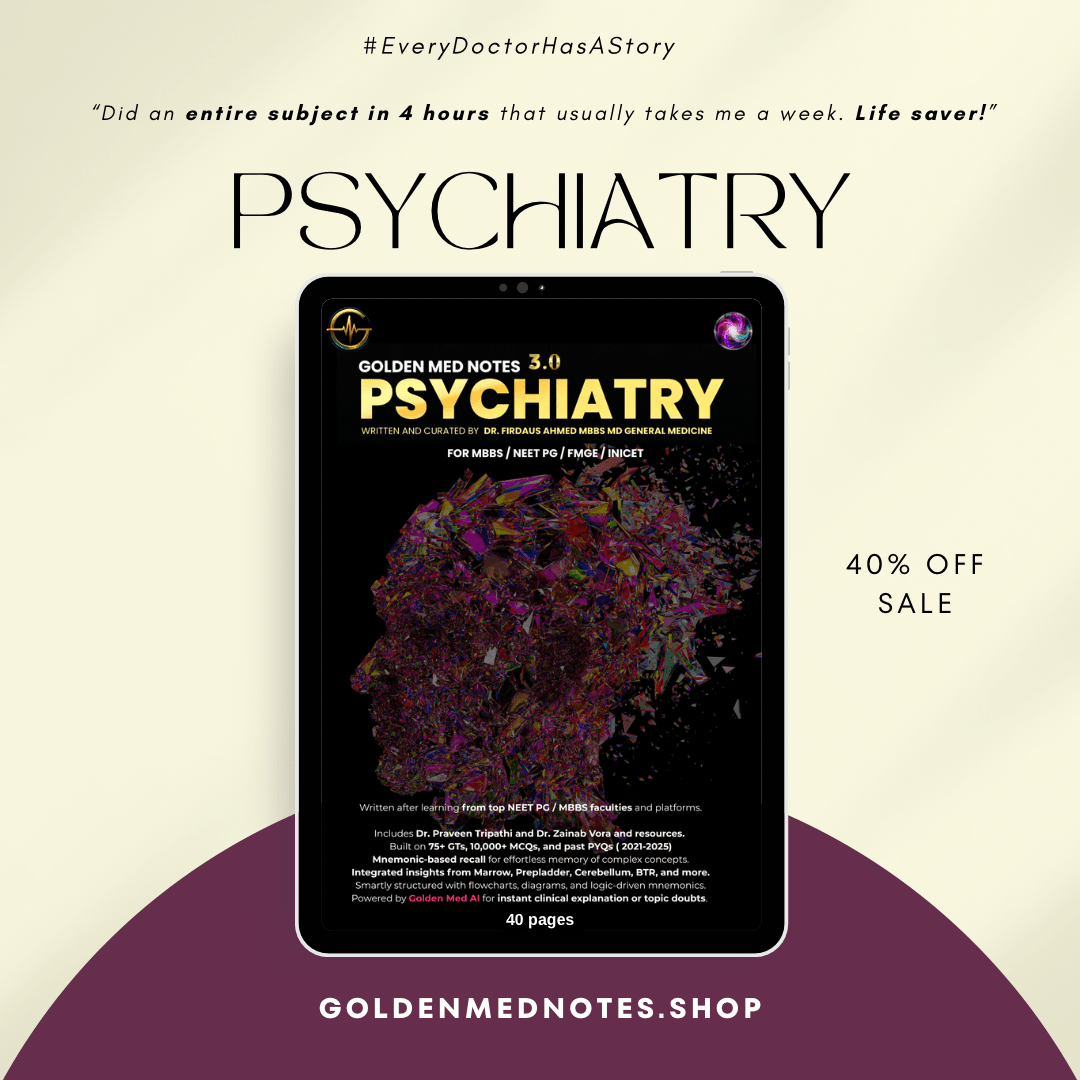 FINAL YEAR MBBS SHORT/MINOR SUBJECTS NOTES - GOLDEN MED NOTES