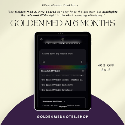 Golden Med AI 6 - Monthly Subscription – ₹3499 / 6 months - GOLDEN MED NOTES
