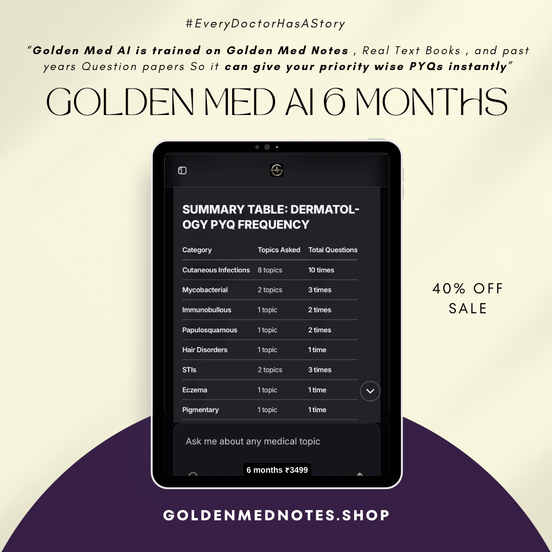 Golden Med AI Master Plan 3.0 (19 subjects + Golden Med AI for 1 year) - GOLDEN MED NOTES
