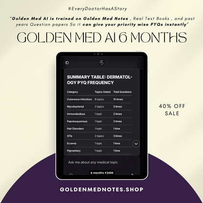 Golden Med AI Master Plan 3.0 (19 subjects + Golden Med AI for 1 year) - GOLDEN MED NOTES