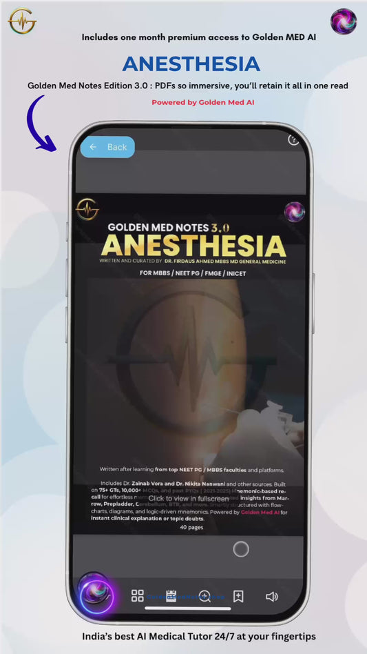 Anesthesia Golden Med Notes Edition 3.0