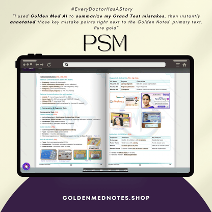 PSM Golden Med Notes Edition 3.0 - GOLDEN MED NOTES